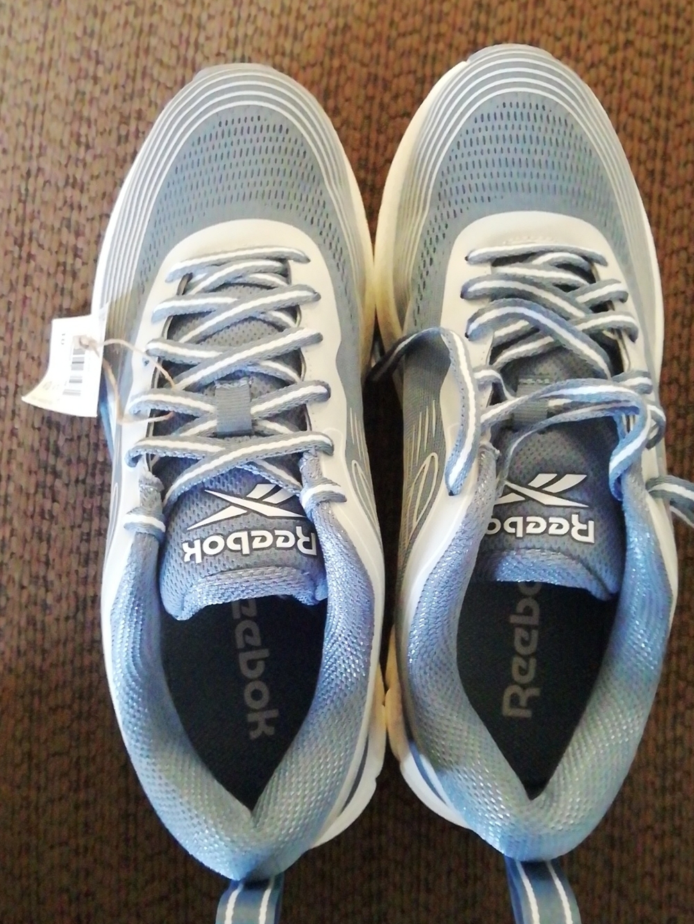 Reebok Men’s Light Blue and White Running Shoes
